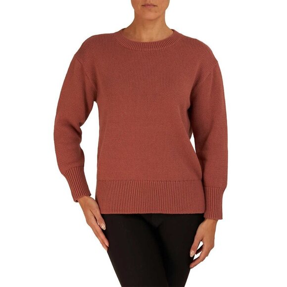 NEW Philosophy Knit Crewneck Sweater | Rust - Picture 1 of 5